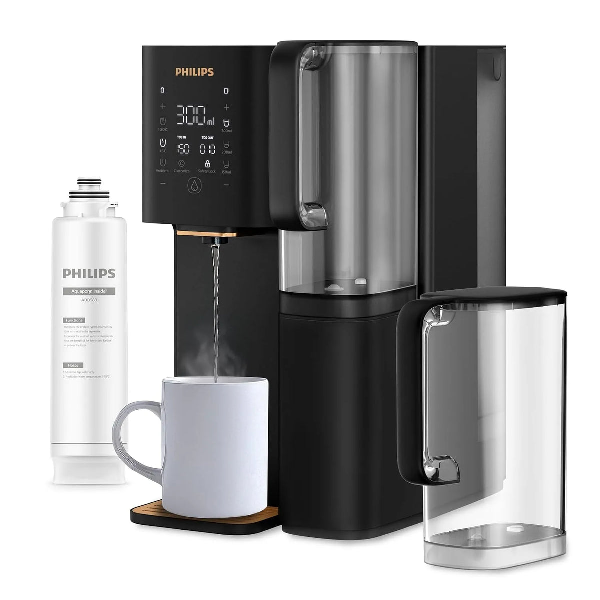 Philips 6-in-1-RO-Filter Umkehrosmose-Wasserspender, 2000 L, IPS-Panel