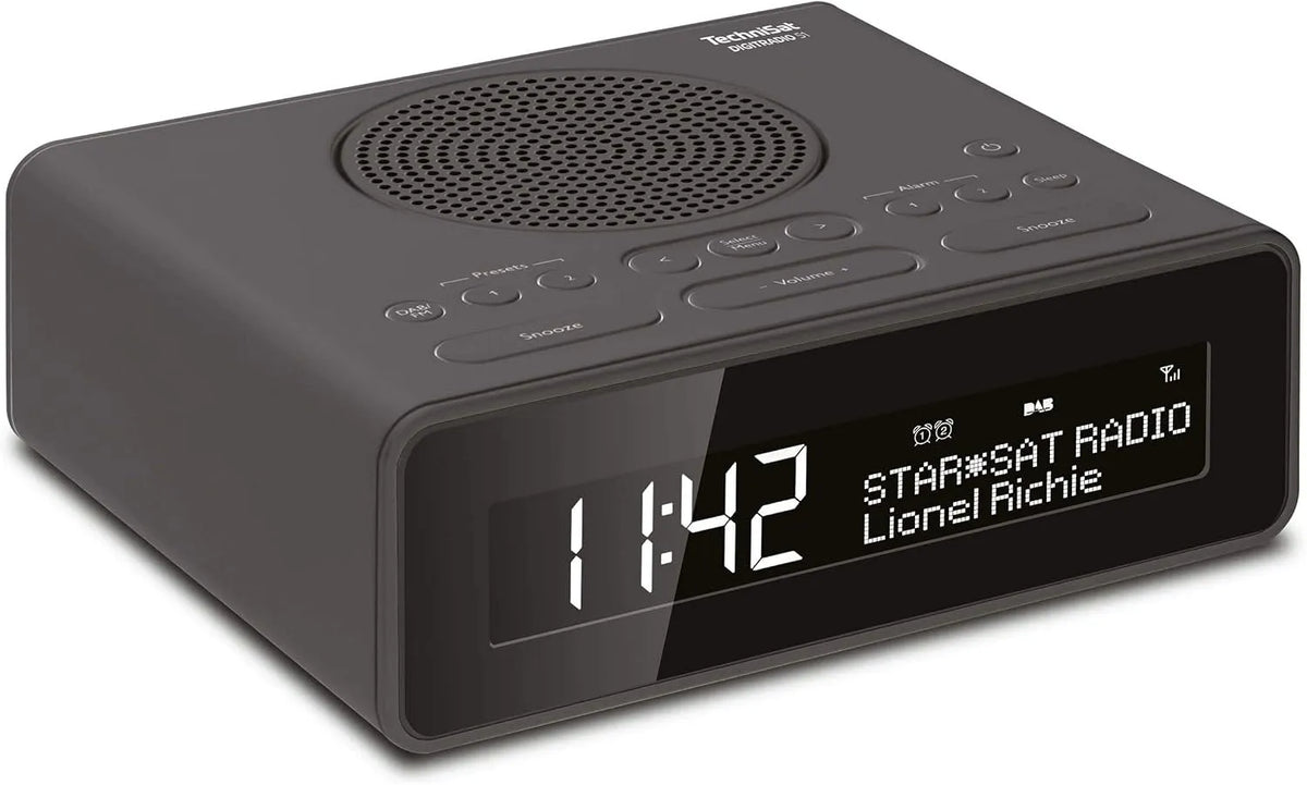 Uhrenradio, UKW, TechniSat DIGITRADIO 51 DAB+ Radiowecker, Wecker mit zwei einstellbaren Weckzeiten, Snooze-Funktion, dimmbares Display, Sleeptimer