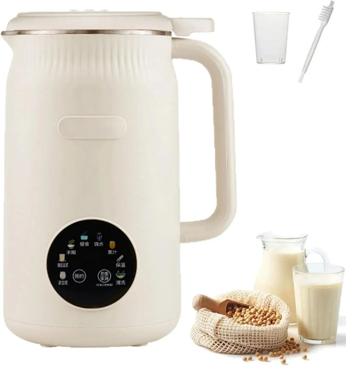 8-in-1-Multifunktions-Automatischer Nussmilch-Maschine, Sojamilchbereiter, 1600 ml, Warmhaltefunktion, Wärmefunktion, für Mandel