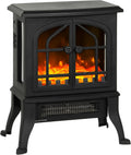Elektrokamin, elektrischer Kamin, 1800 W, 30 m, Schwarz, für den Boden, HOMCOM