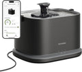 Verbesserter Katzenbrunnen, Schwarz, Dockstream 2 Smart App-Überwachungs Trinkbrunnen für Katze, 3L Katzentrinkbrunnen Edelstahlschale zum Trinken im
