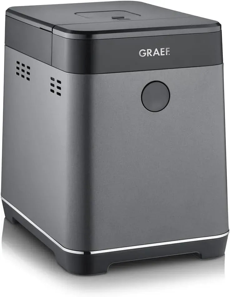 GRAEF BA806 Brotbackautomat, 500/750 g, Brotbackmaschine, Warmhaltefunktion, einstellbare Gehzeiten, 3 Stufen Bräunungsgrad