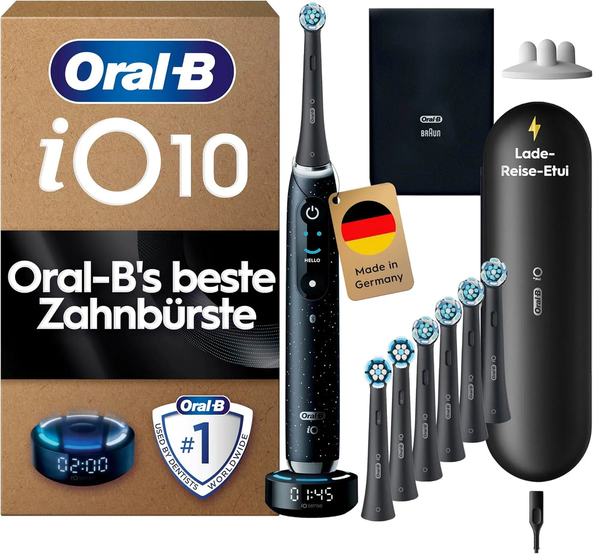 Series 10 Zahnbürste, Elektrozahnbürste, Schwarz