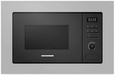 Mikrowelle HMW-MD20BISS, 20 L, 800 W, 1000 W, Grill, Einbau, Timer, Auftaufunktion, Edelstahl, Mikrowellenofen, Schwarz, LED-Display, Inox Schwarz