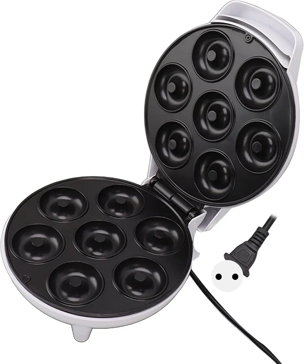 Donut-Herstellungsmaschine, Mini-Donut-Maker, 1200 W, Antihaftbeschichtung, für die Küche zu Hause