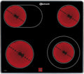 Bauknecht CHR 3462 Elektrokochfeld, 4,0 x 59,0 x 51,0 cm, 4 Kochzonen, schmal, Edelstahl, Cerankochfeld, Schwarz, Schmaler Edelstahl-Rahmen