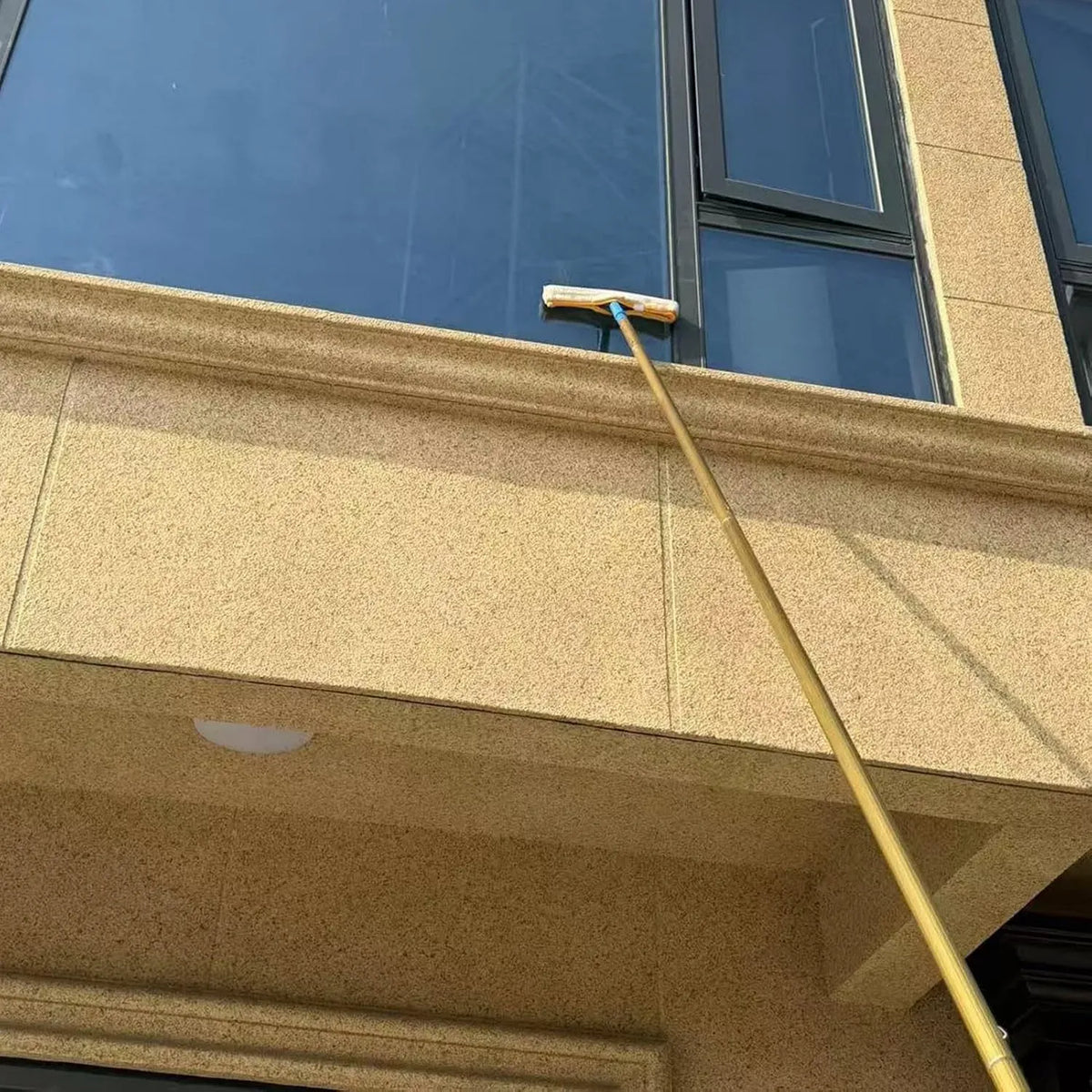 8.6m/28.2ft Ausziehbares Stangen-Fensterreinigungsset, Lang, für Fensterabzieher Gewerbliche Fensterreinigungsstange, 9 m, Duschabzieher für Außenglas