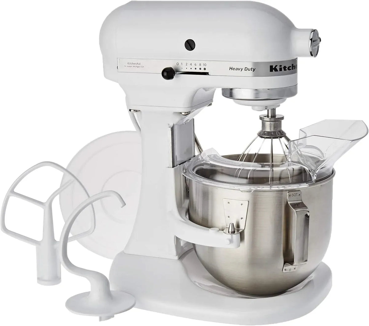 KitchenAid 5KPM5EWH Küchenmaschine, 41,7 x 37,1 x 28,7 cm, 4,8 L, Weiß