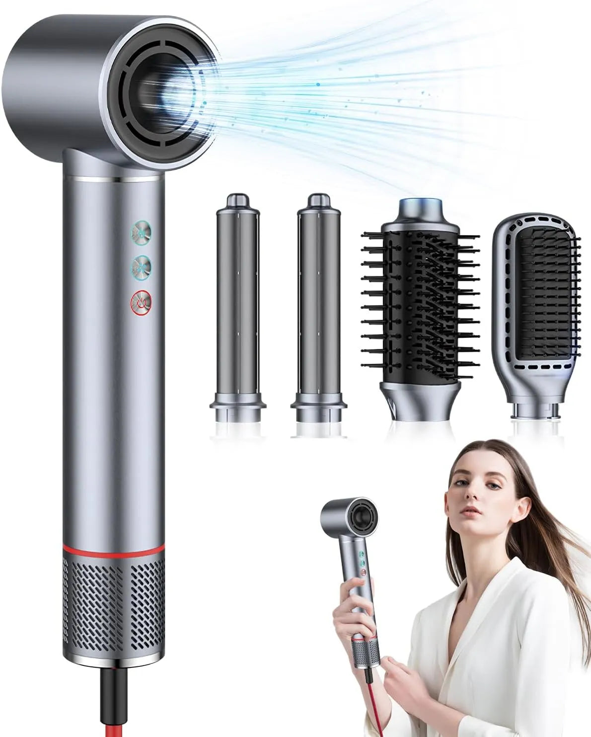 Wäschetrockner, Schwarz, Airstyler 5 in 1 Hairstyler