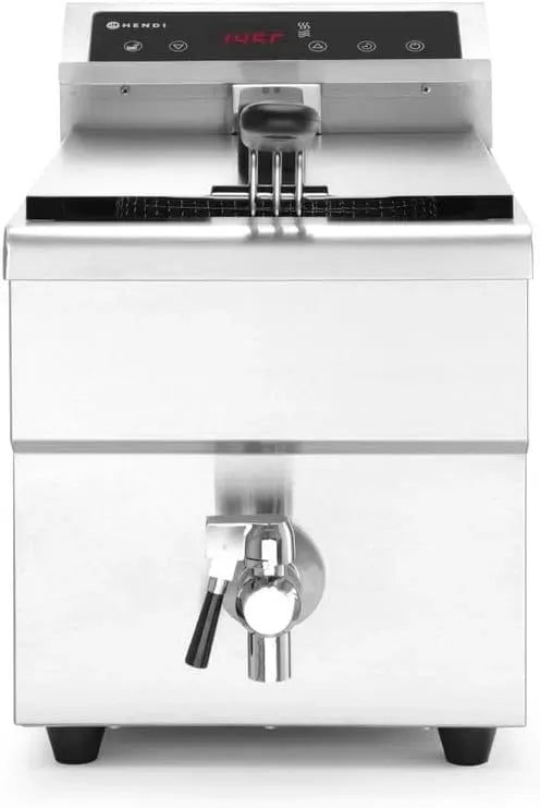 mit Timer, Induktionsfriteuse, 230V, 3500W, 290x485x, mit Frittierkorb und Deckel, Präzise Temperatur Kontrolle, Edelstahl, 406mm