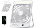 Ventilator, 27cm, Warmco 20000mAh, Outdoor, USB, leise, Camping, 15-48 Std, Ultra-Leise