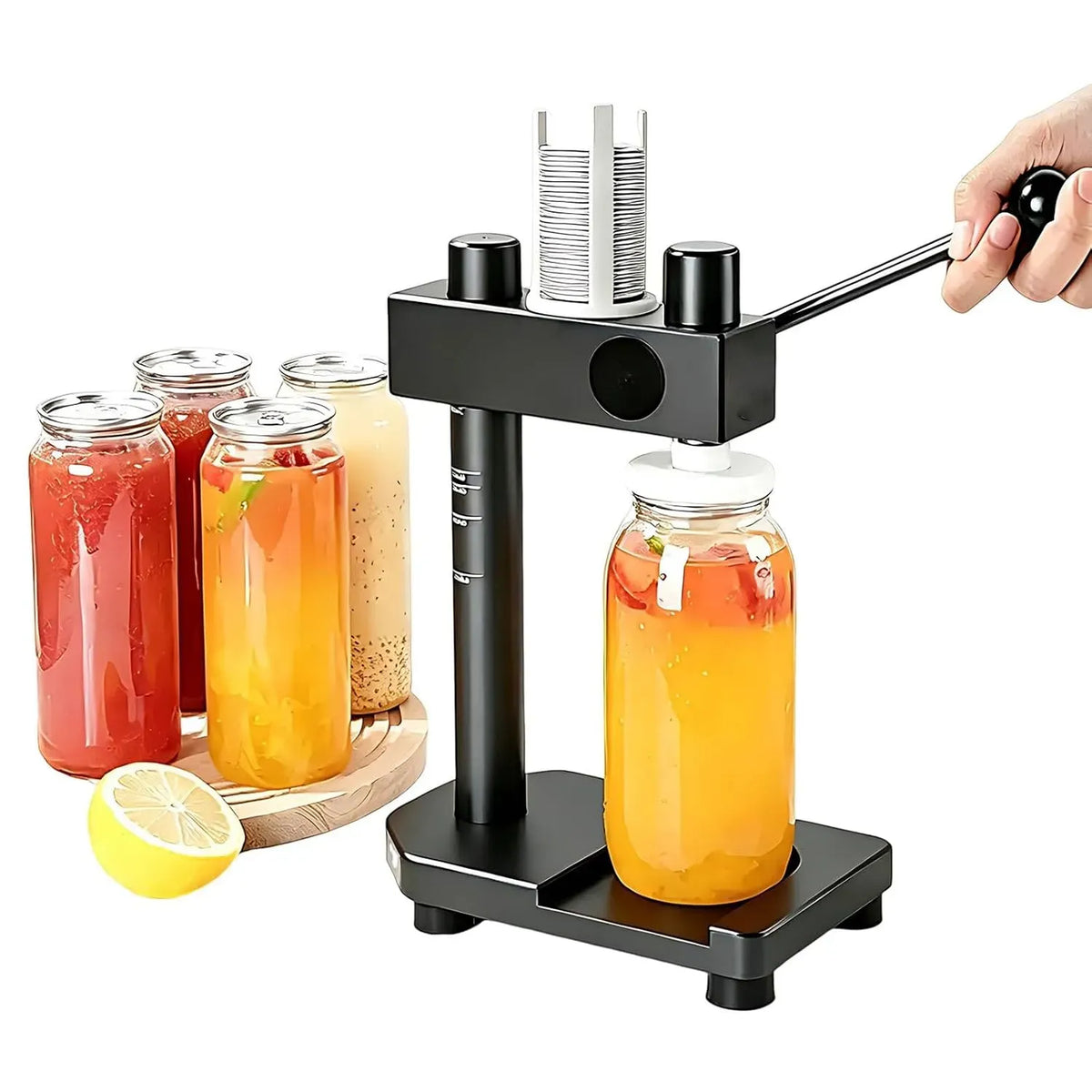Versiegelungsmaschine, Dosen-Einkochautomat, 500 ml, tragbar, Outdoor, Grau, für Kaltgetränke