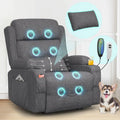 Relax- und Massagesessel, Wohnzimmergestaltung, USB, 2 Seitentaschen Getränkehalter, TYP C & USB-Anschlüsse, TV Sessel für Wohnzimmer