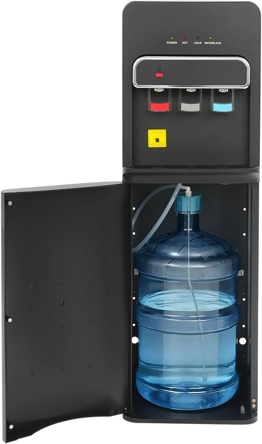 Wasserspender, 550 W, Schwarz, Elektrisch, Wasserspender Elektrisch Heißes und Kaltes Trinkwasser Bodenbeladung 550W Schwarz
