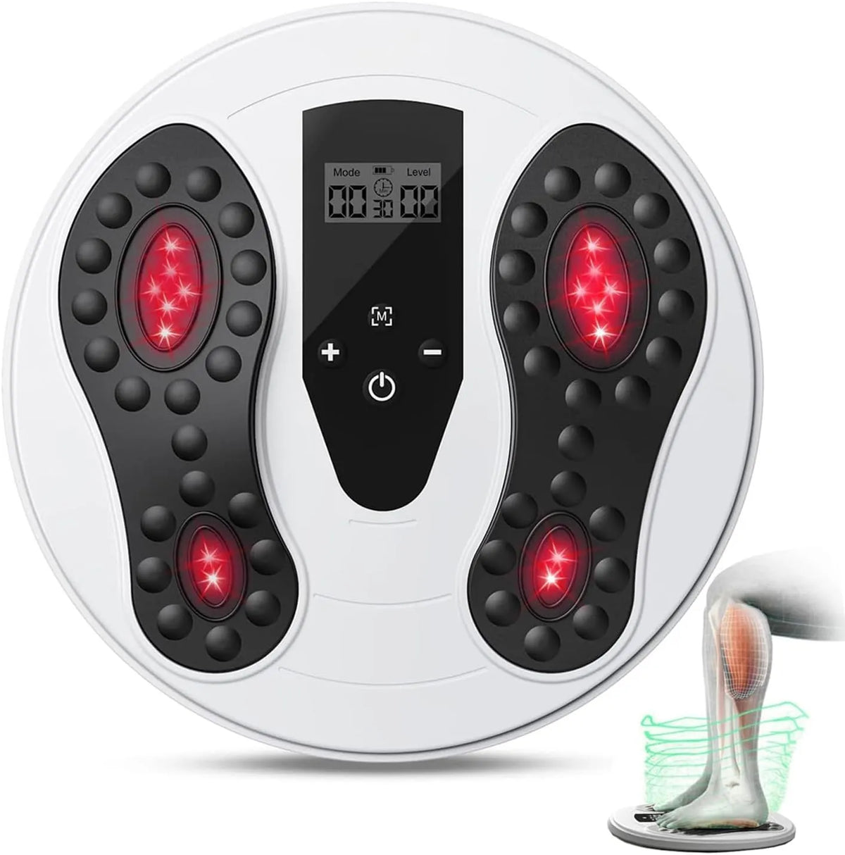 Fußmassagegerät, 850 nm, 4 Elektroden, Medic Durchblutungs-Stimulator Beine & Füße mit 660+850 nm Infrarotlicht