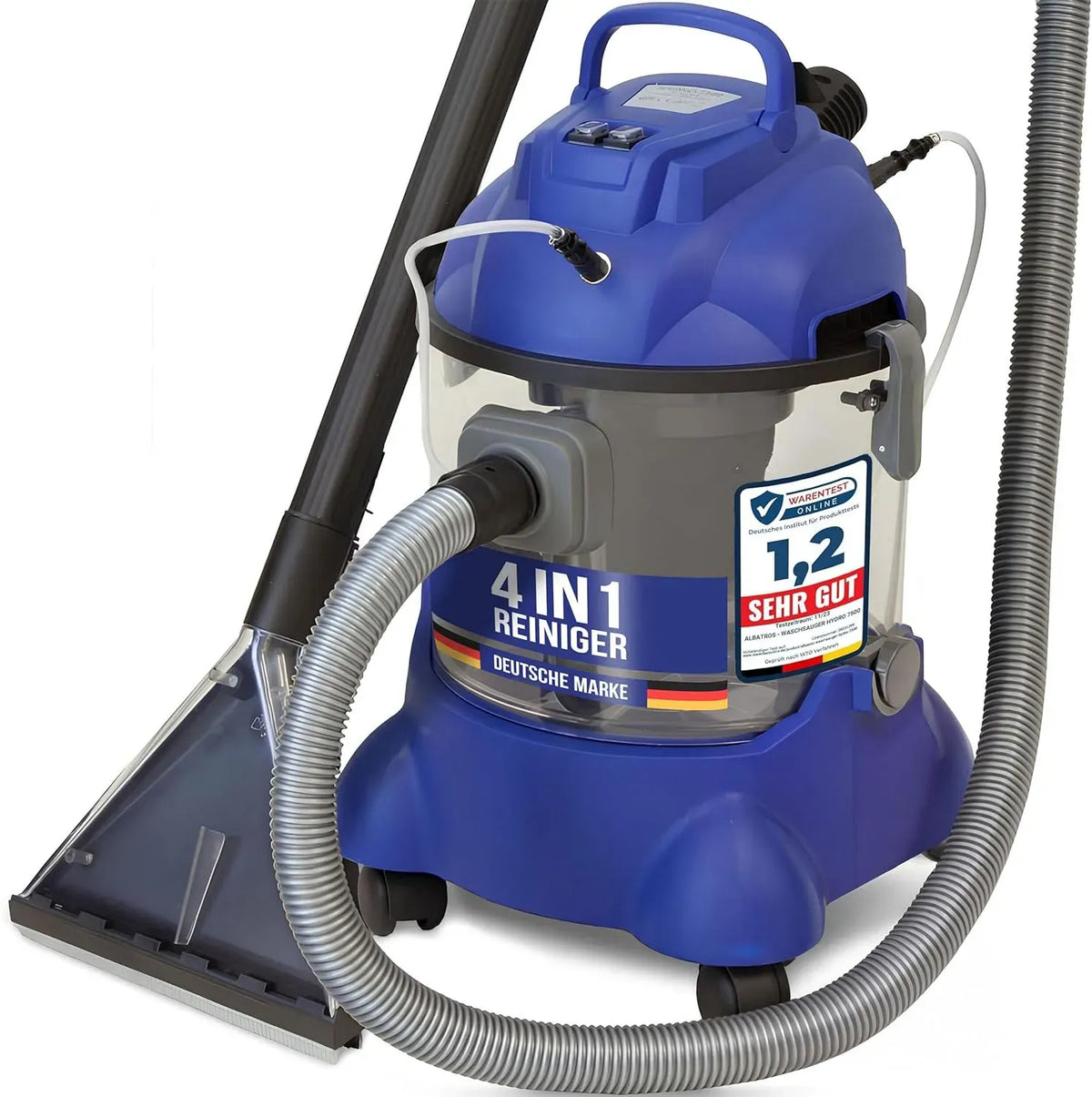 Polsterreiniger, Teppichreiniger, Waschsauger, Nasssauger, Teppich- und Polsterreinigungsgerät, 20 L, 1200 W, 22 kPa, ALBATROS