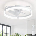 Ventilator, 50cm, Deckenventilator 3-Farben-LED, Einbau, Wohnzimmergestaltung, leise, Weiß