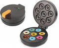 Pfannkuchen-Donut-Maschine, LED-Anzeigeleuchte, Frühstücksmaschine, Bagelmaschine, 8 L, 1400 W, tragbar, Antihaftbeschichtung